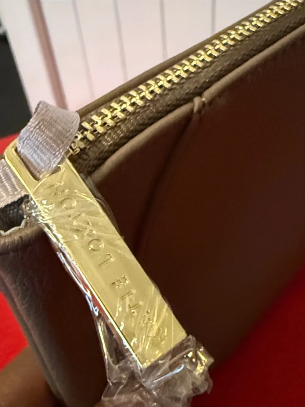 Katie Loxton Clutch Pouch Mocha Vegan Leather